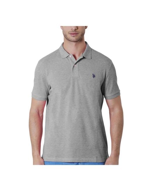 U.S. POLO ASSN. Gray Polo Shirts for men