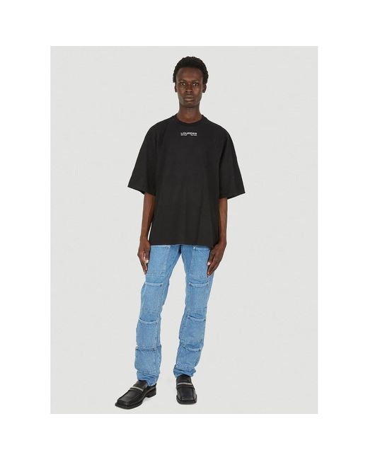 Lourdes Black Oversized Tops for men
