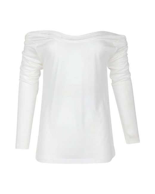 Jucca White Long Sleeve Tops