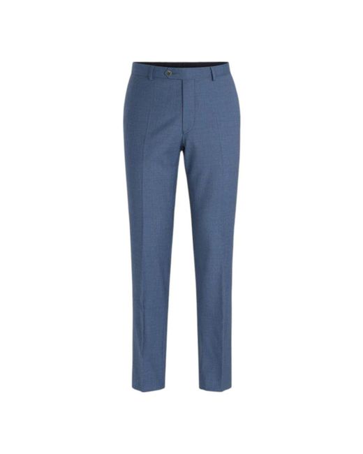 Oscar Jacobson Blue Suit Trousers for men