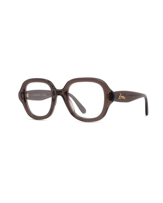 Montatura audace forma quadrata occhiali di Loewe in Brown