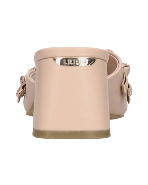 Liu Jo Pink Heeled Mules