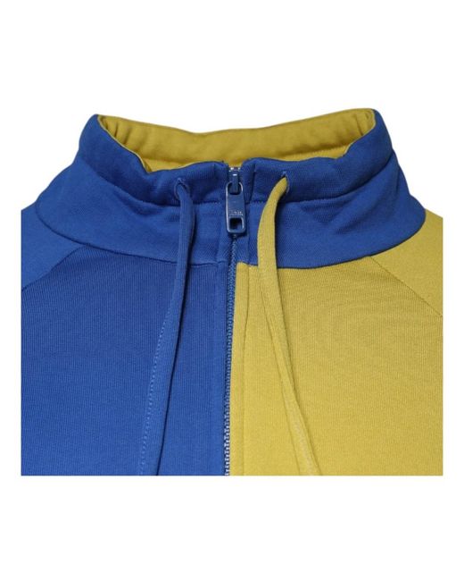 Dolce & Gabbana Jassen ,Veelkleurig ,Katoen Patchwork Sweatshirt Pullover in het Blue voor heren