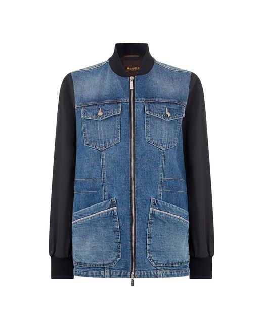 Moorer Blue Bomber Jackets