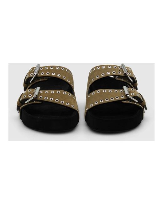 Isabel Marant Black Lennyo sandalen taupe khaki design