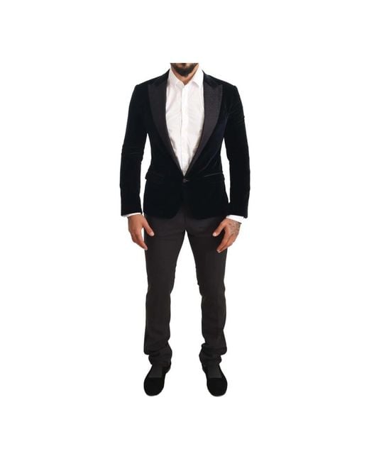 Dolce & Gabbana Black Single Breasted Suits for men