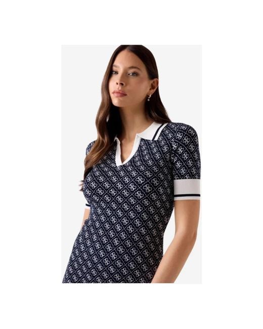 Guess Blue Knitted Dresses
