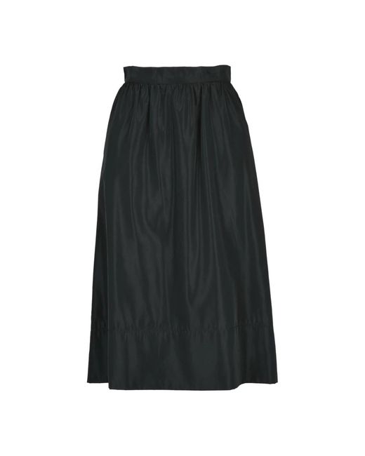 Midi Skirts Kaos de color Black