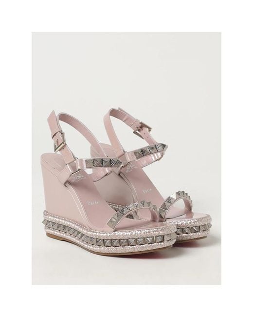 Wedges Christian Louboutin en coloris Gray