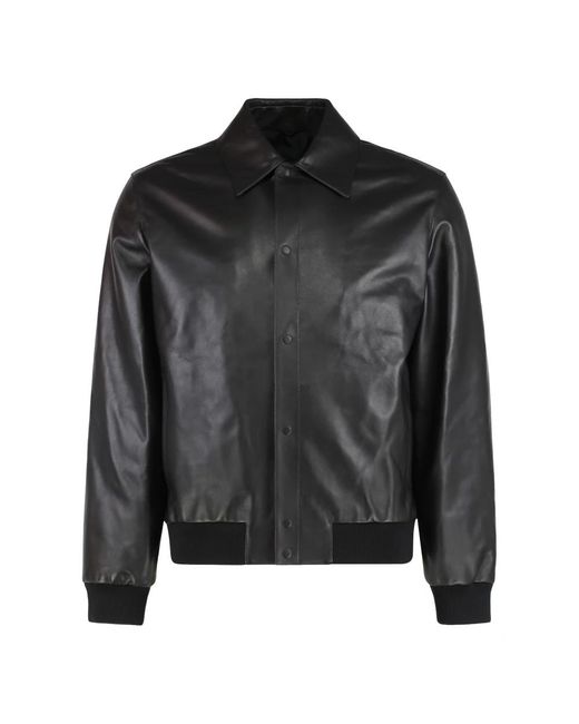 Leather Jackets Fendi de hombre de color Black