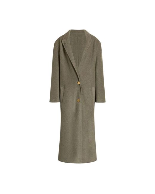 Single-Breasted Coats Alberta Ferretti de color Green