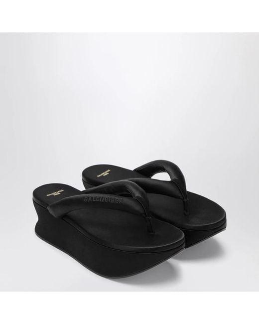 Balenciaga Black Flip Flops