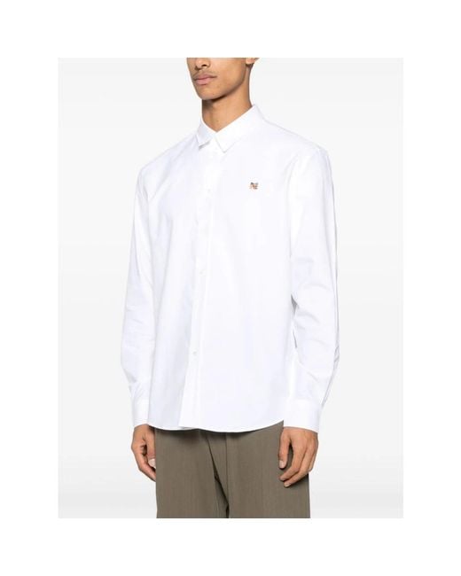 Maison Kitsuné White Formal Shirts for men