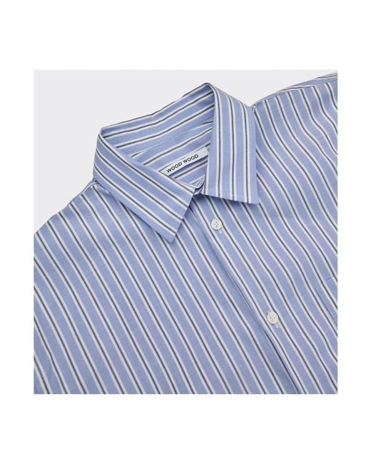 WOOD WOOD Blue Casual Shirts for men