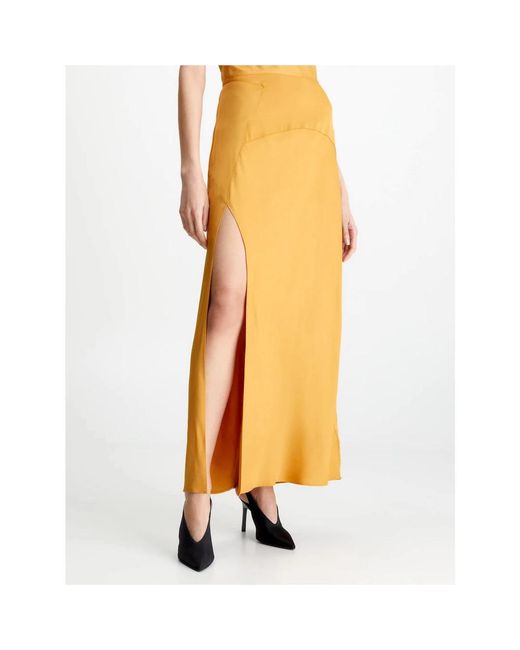 Calvin Klein Yellow Maxi Skirts