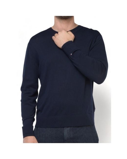 Round-Neck Knitwear Tommy Hilfiger pour homme en coloris Blue