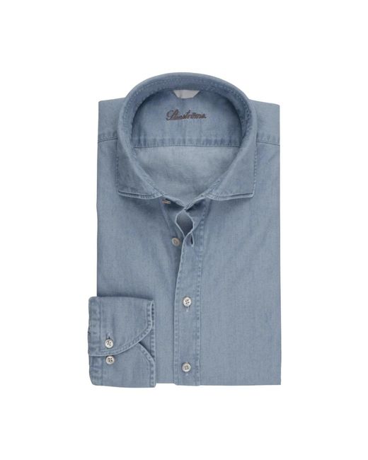 Denim Shirts Stenstroms de hombre de color Blue