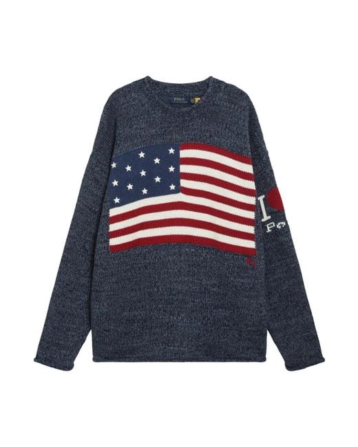 Polo Ralph Lauren Blue Round-Neck Knitwear for men