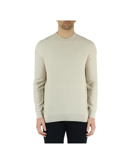 Boss Natural Round-Neck Knitwear for men