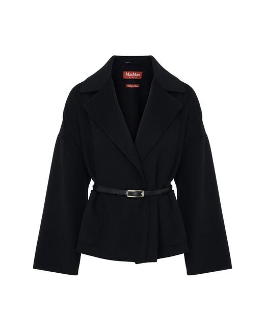Max Mara Black Elegantes blasy kleid
