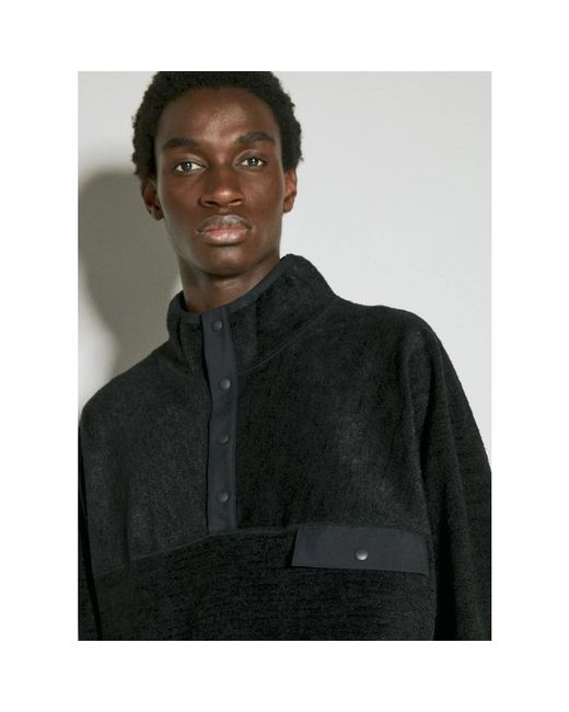 Comme des Garçons Fleece half-button sweatshirt in Black für Herren