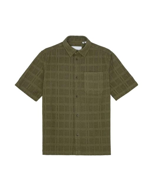 Les Deux Green Short Sleeve Shirts for men