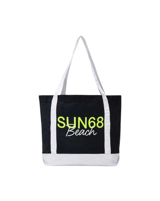 Sun 68 Black Shopping Bags