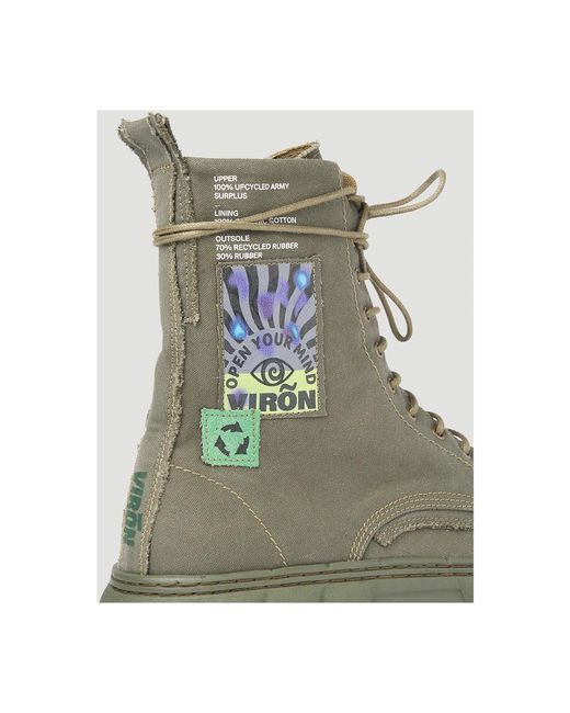 Viron Green Upcycling-leinwandstiefel