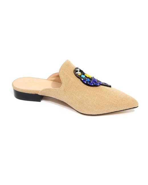 MyChalom Schoenen ,Italiaanse Stijl Schoenen Mogrein Collectie in het Natural