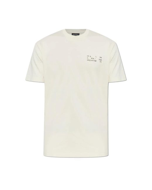 DSquared² Tops ,Katoen T-Shirt Met Print in het White voor heren