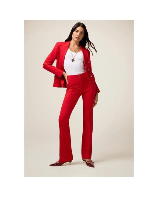 Oltre Broeken ,Rood ,Leer Flared Broek