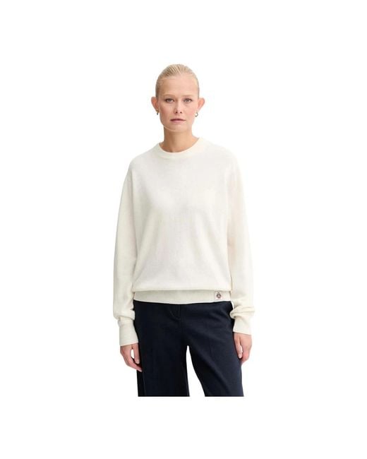 Bally White Logo-Patch Kaschmirpullover