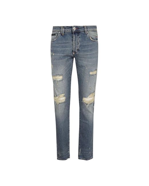 Philipp Plein Blue Slim-Fit Jeans for men