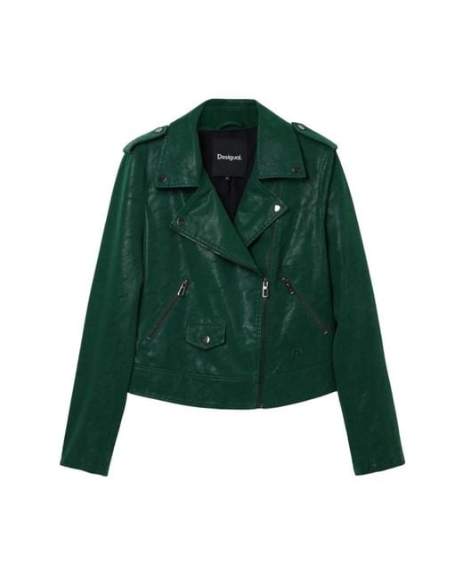 Desigual Green Leather Jackets