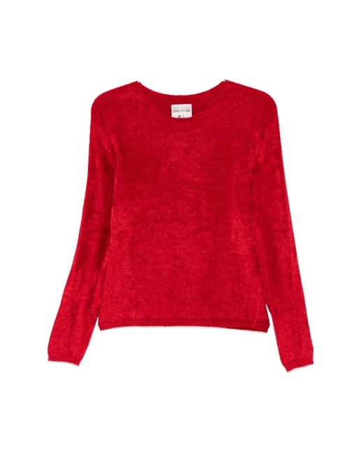 Semicouture Red Round-Neck Knitwear