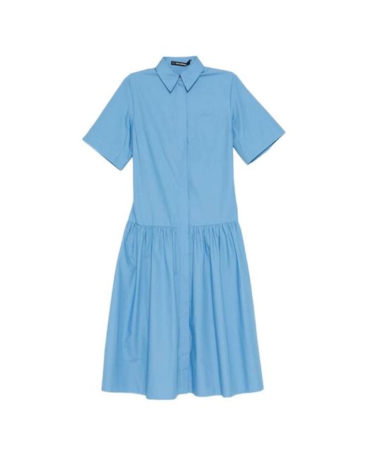 Karl Lagerfeld Blue Shirt Dresses