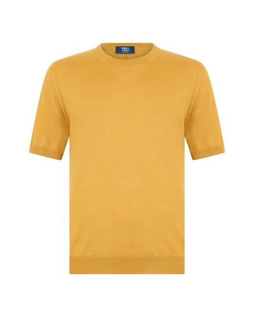 Fedeli Yellow Cashmere Knitwear for men