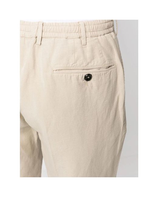 PT Torino Natural Cropped Trousers for men