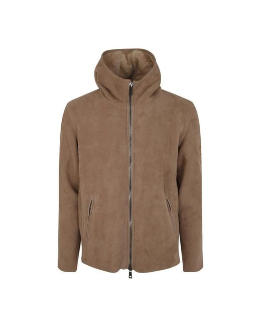 Giorgio Brato Brown Faux Fur & Shearling Jackets for men