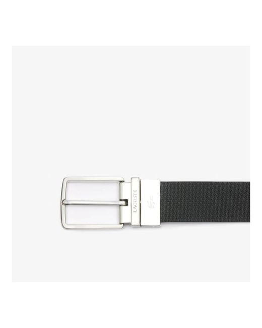 Lacoste Wendegürtel Leder Krokodil Schwarz in Black für Herren