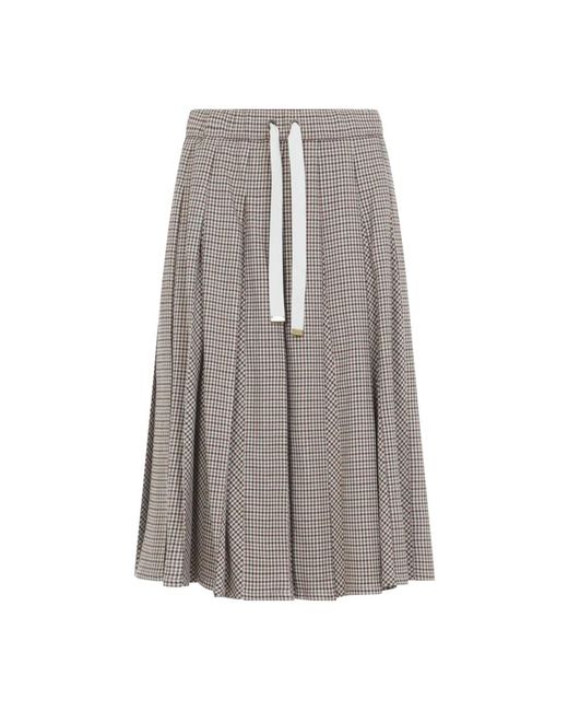 Moncler Gray Midi Skirts