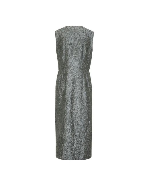 Midi Dresses Dries Van Noten de color Gray