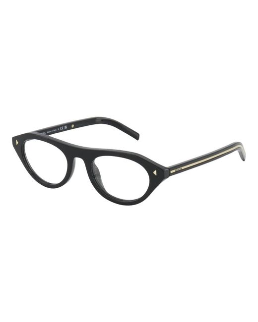 Prada Oval Pilot Optical Glasses in het Black