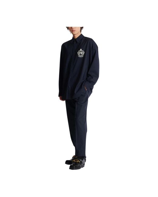 Balmain Casual Shirts in het Blue voor heren