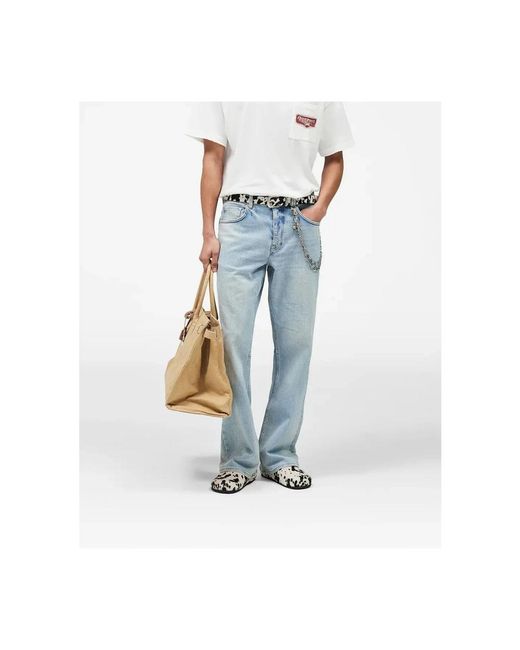 Represent Blue Straight Fit Jeans for men