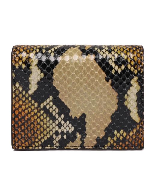 McQueen Metallic Geldbörse Mit Schlangenmuster