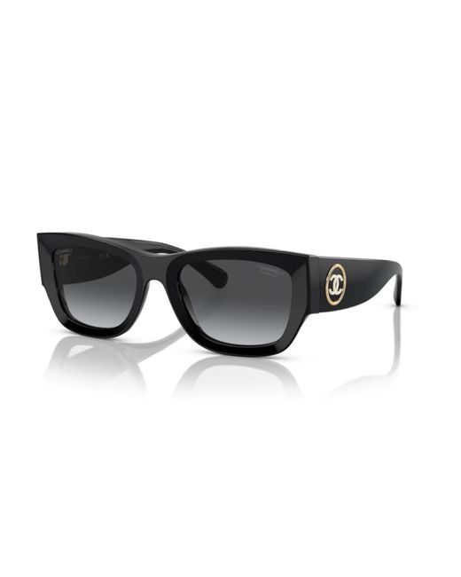 Ch 5507 c622s8 sunglasses Chanel de color Black