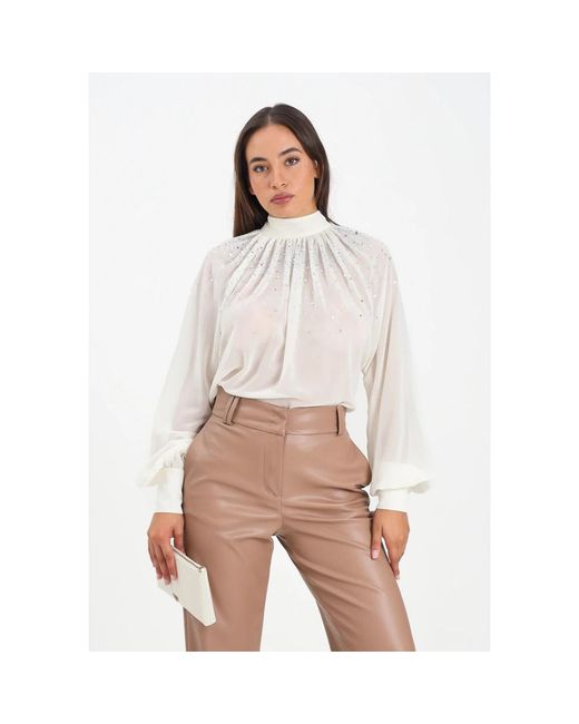 alma sanchez White Blouses