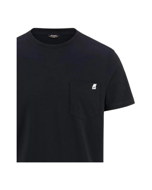 K-Way Black T-Shirts for men