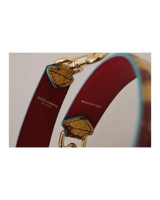 Dolce & Gabbana Red Elegant Ayers Leather Bag Strap